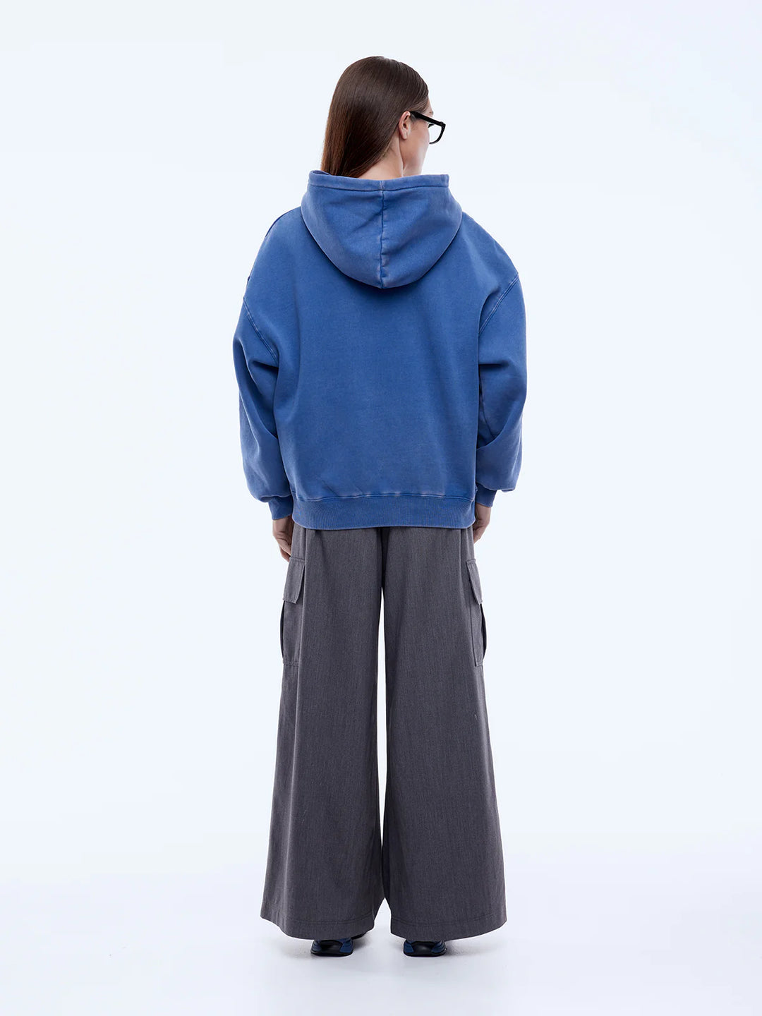 Ena Pelly Varsity Hoodie - Washed Indigo