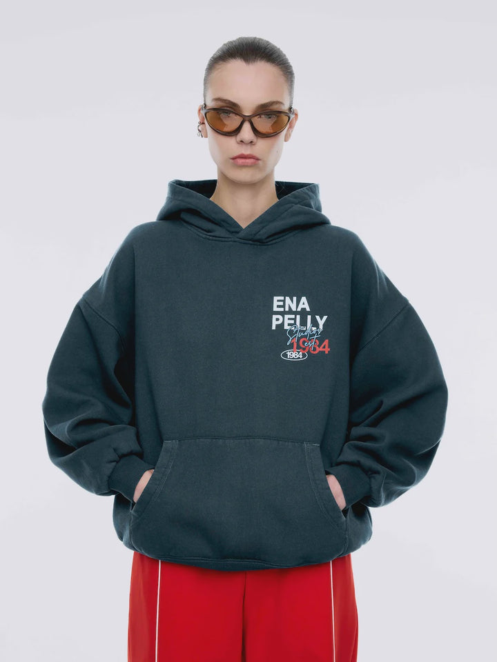 Ena Pelly Script Studio Hoodie - Emerald