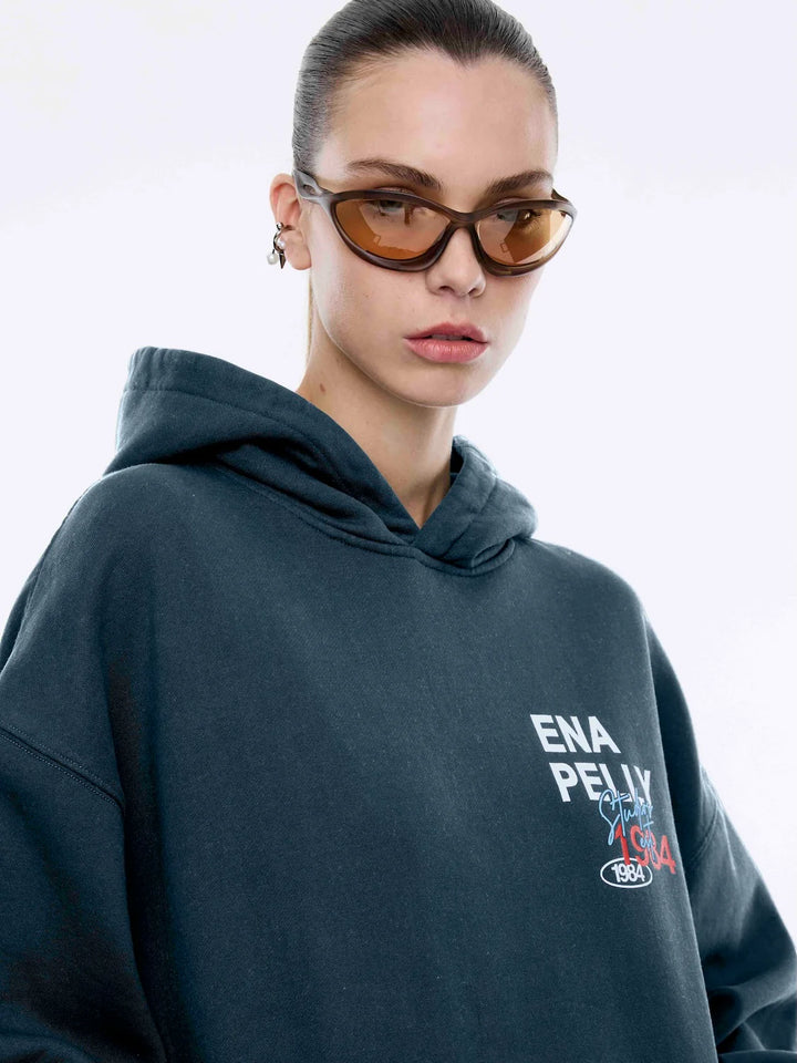 Ena Pelly Script Studio Hoodie - Emerald
