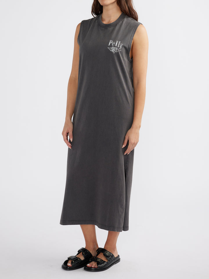 Ena Pelly International Studios Tank Dress - Faded Black