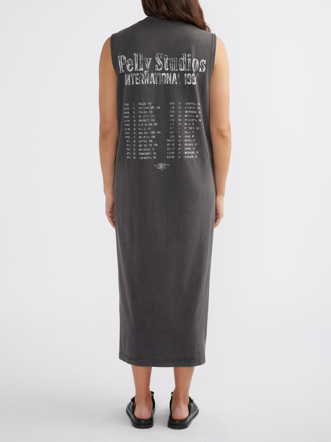 Ena Pelly International Studios Tank Dress - Faded Black