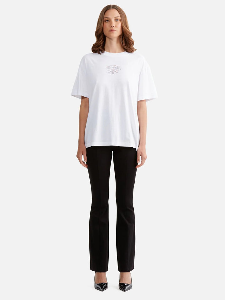 Ena Pelly Luna Oversized Tee Racer - Bright White