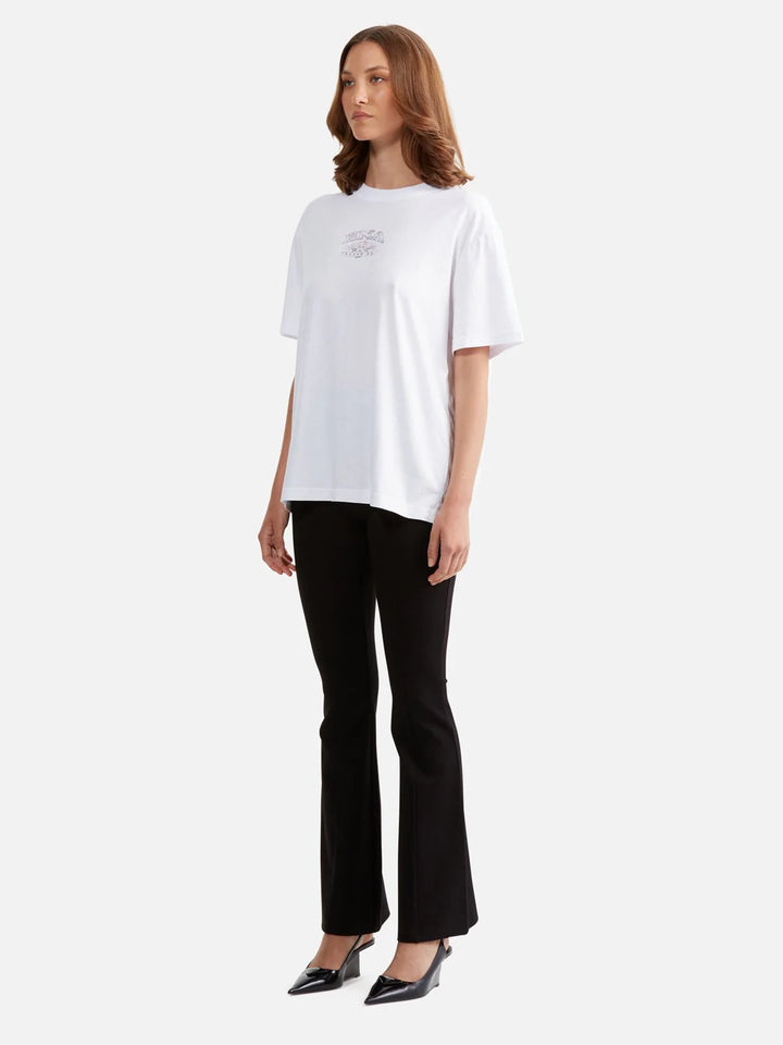 Ena Pelly Luna Oversized Tee Racer - Bright White