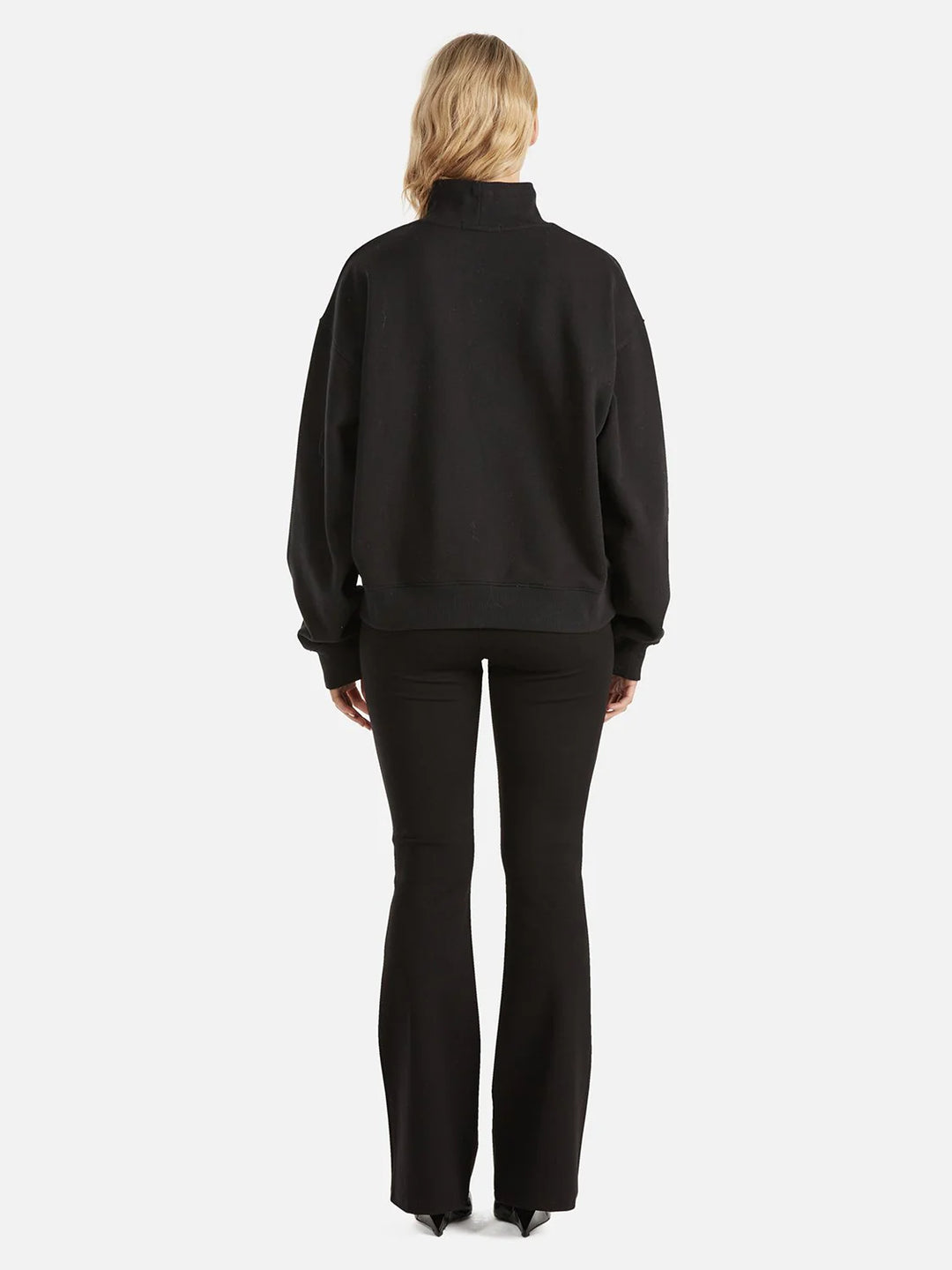 Ena Pelly Gracie High Neck Sweater- Black