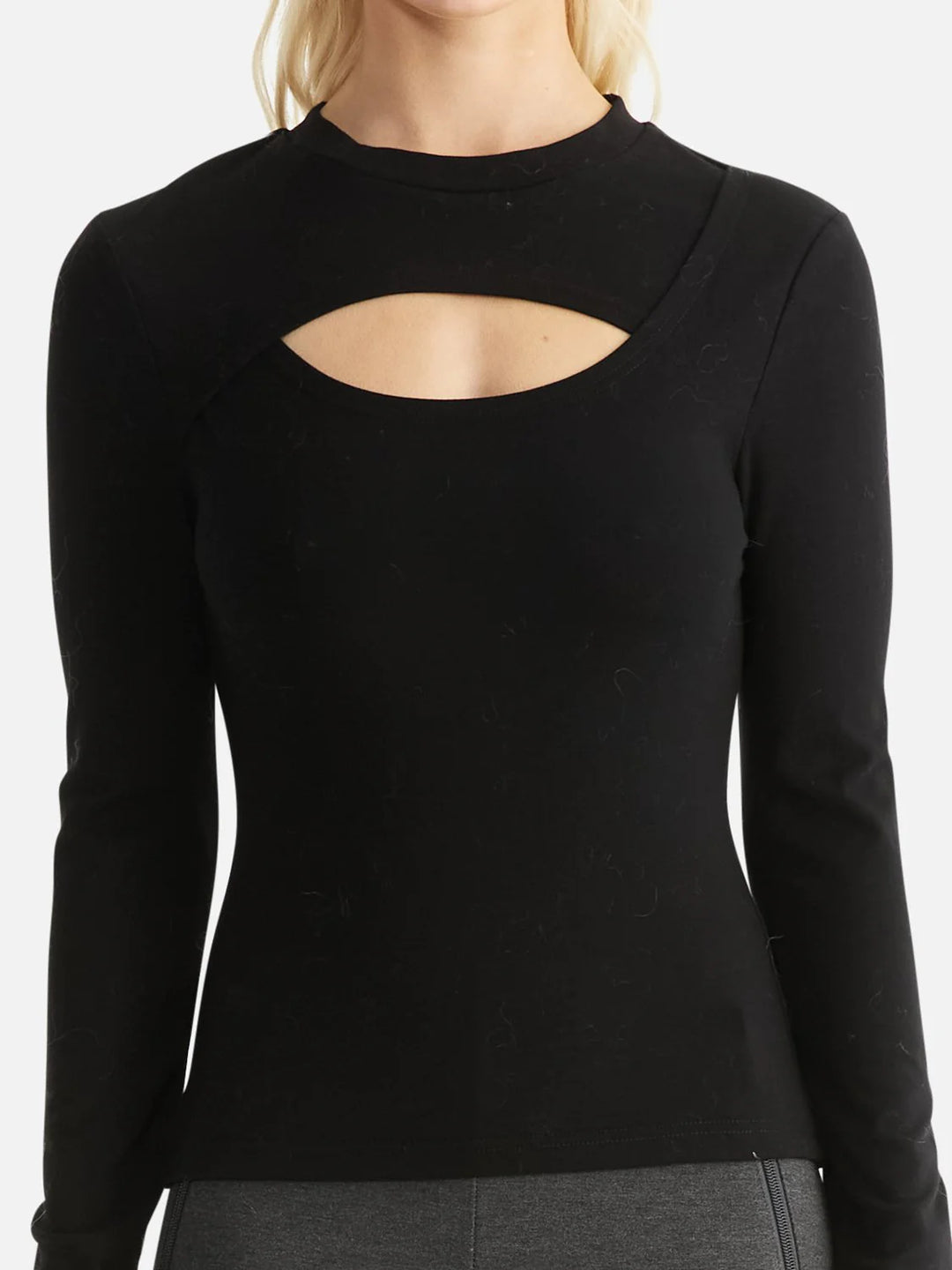 Ena Pelly Remi Ribbed Top - Black