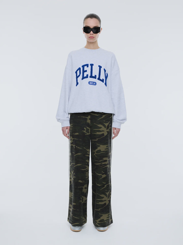 Ena Pelly Anniversary Sweatshirt - White Marle/Blue