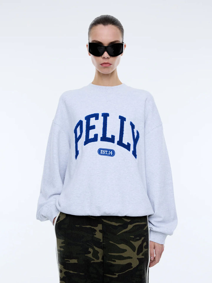 Ena Pelly Anniversary Sweatshirt - White Marle/Blue