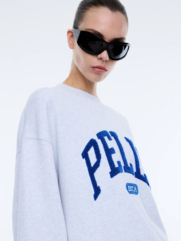 Ena Pelly Anniversary Sweatshirt - White Marle/Blue