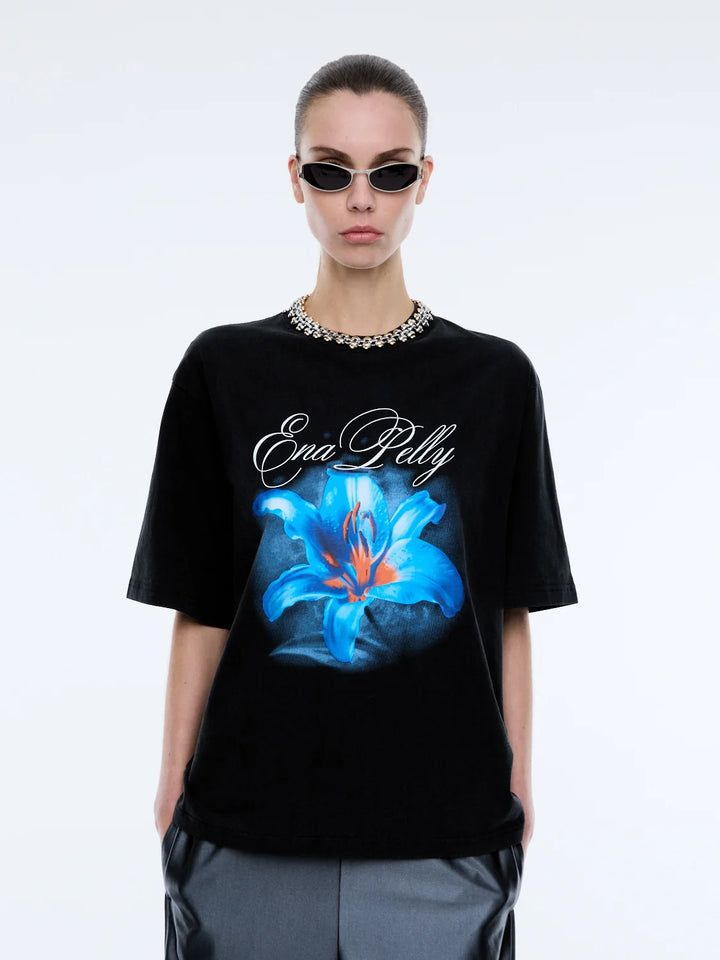 Ena Pelly Lily Tee - Washed Black