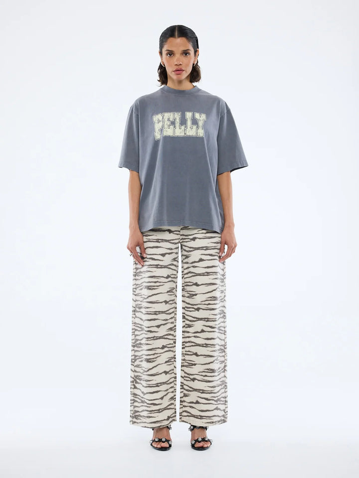 Ena Pelly Pelly World Tour Tee - Washed Grey