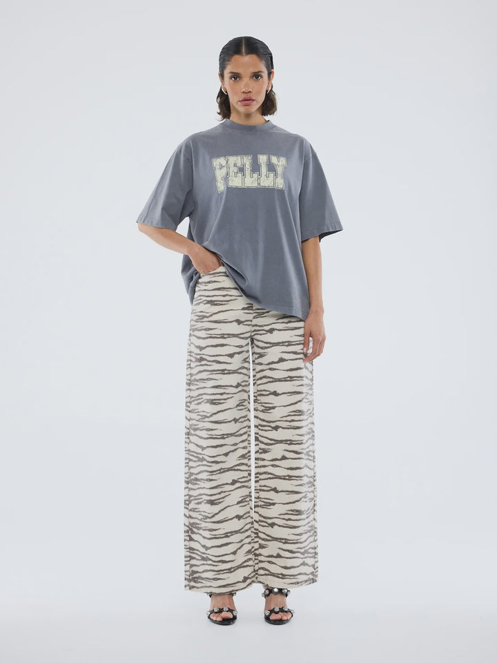 Ena Pelly Pelly World Tour Tee - Washed Grey