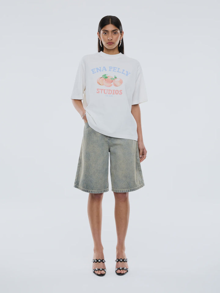 Ena Pelly Peaches Tee-Vintage White