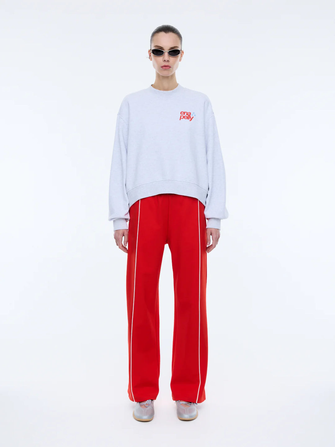 Ena Pelly Sport Studio Sweatshirt - White Marle