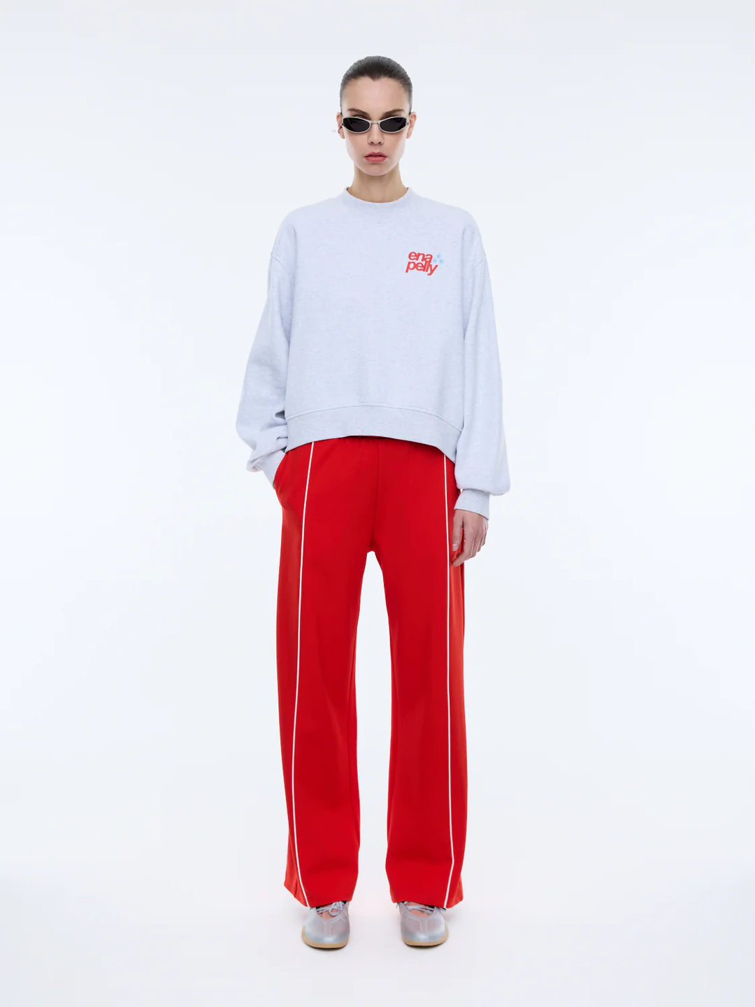 Ena Pelly Sport Studio Sweatshirt - White Marle
