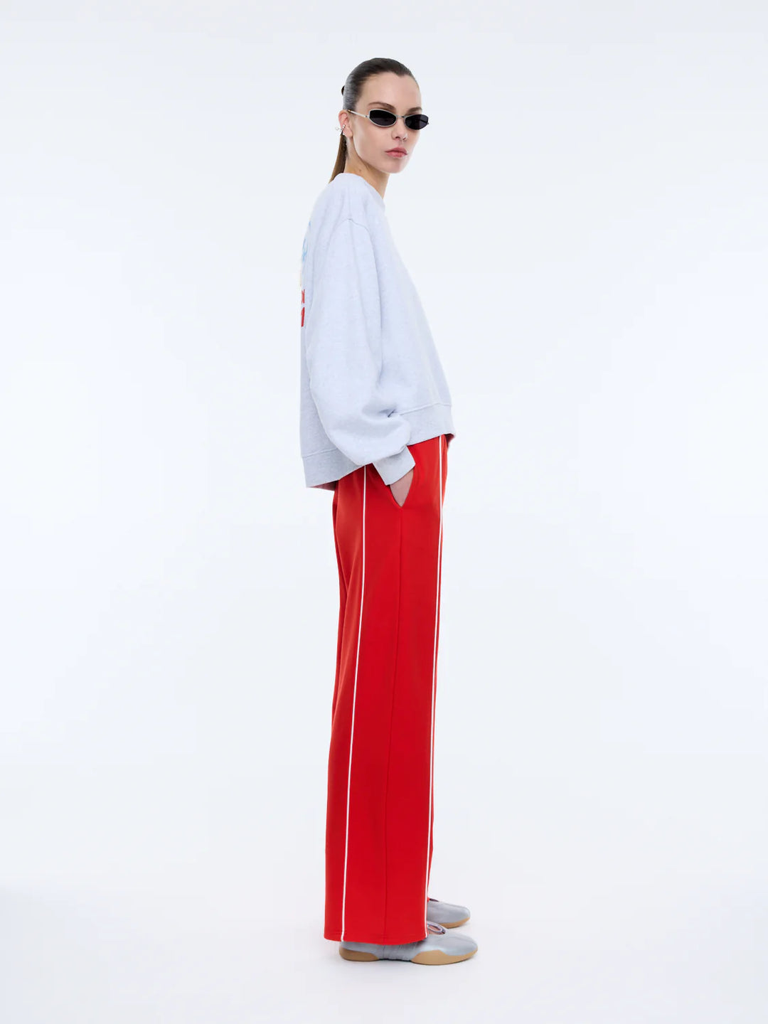 Ena Pelly Sport Studio Sweatshirt - White Marle