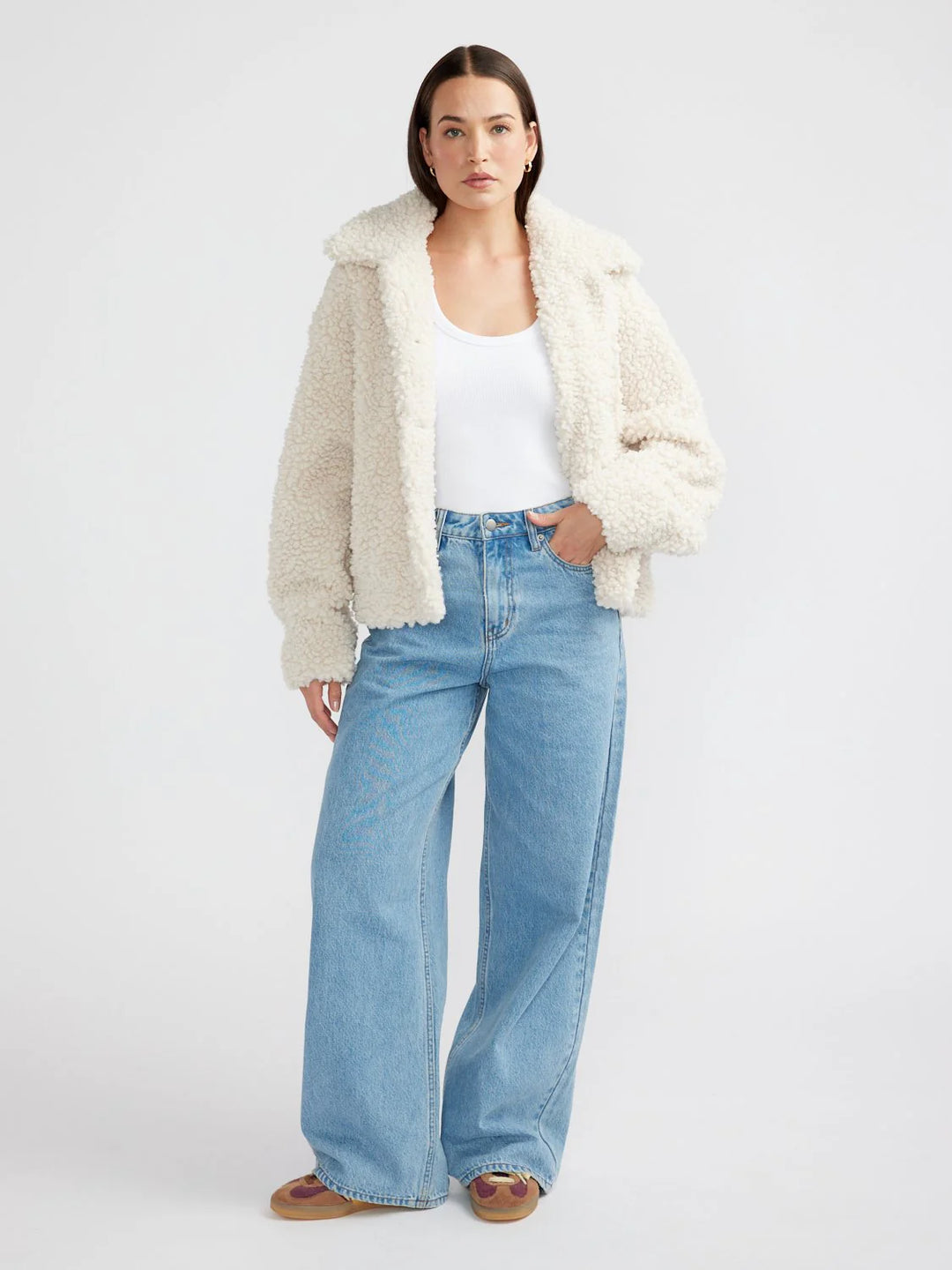 Ena Pelly Xadie Faux Fur Jacket - Birch