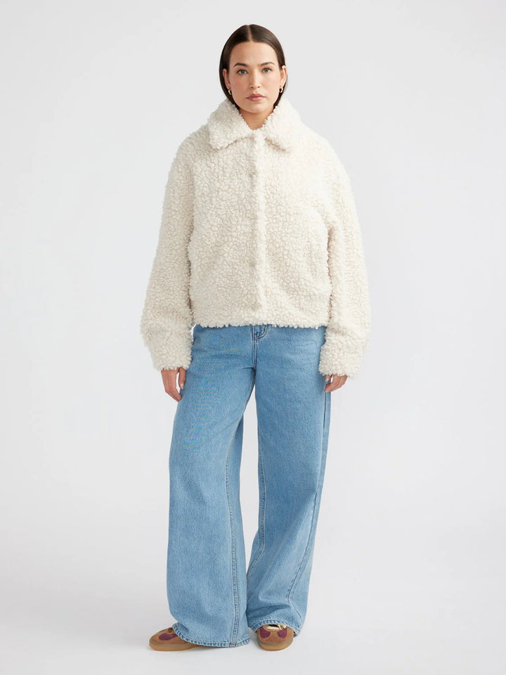 Ena Pelly Xadie Faux Fur Jacket - Birch