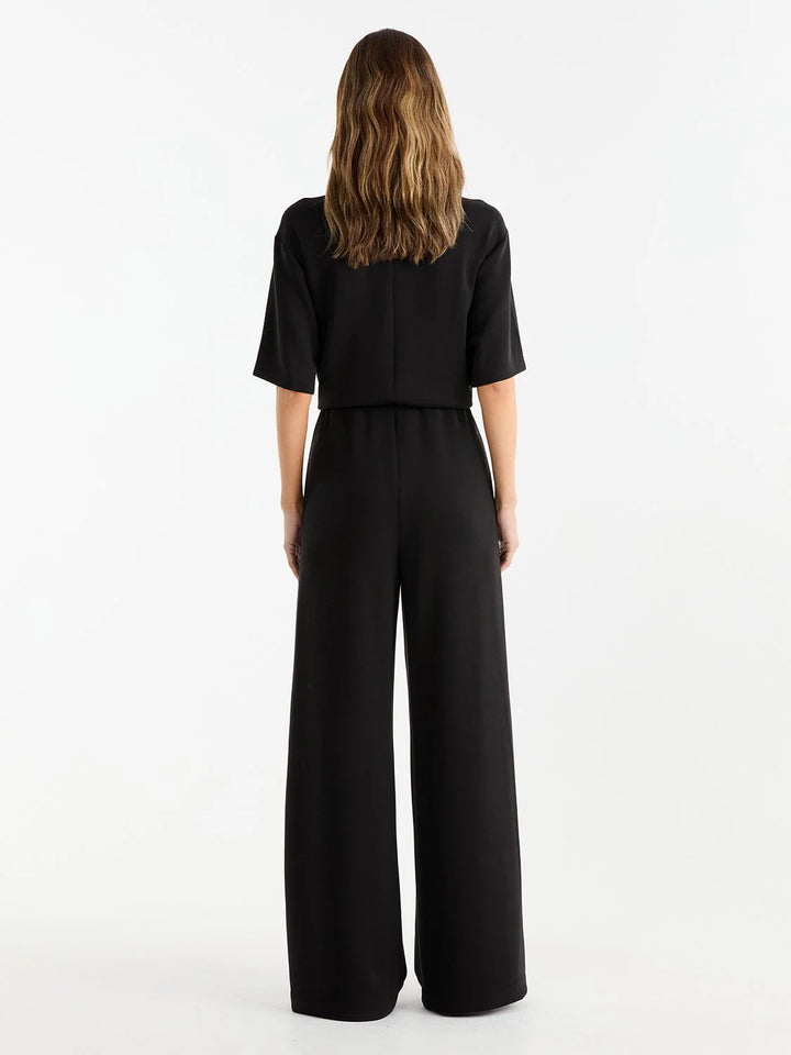 Ena Pelly Alessa Relaxed Soft Jersey Pant - Black