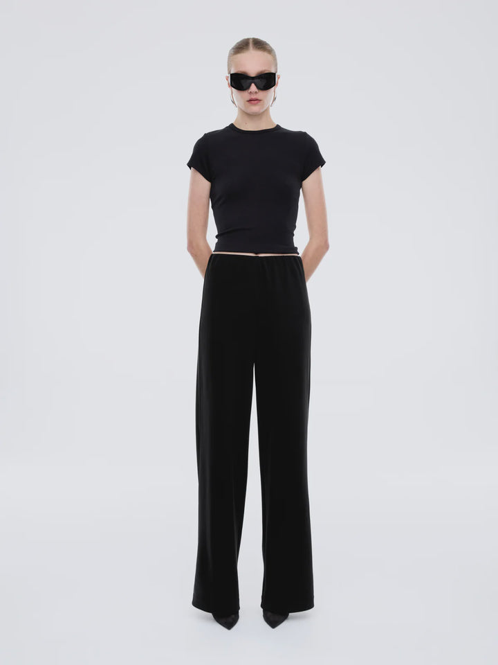 Ena Pelly Alessia Relaxed Soft Jersey Pant - Charcoal
