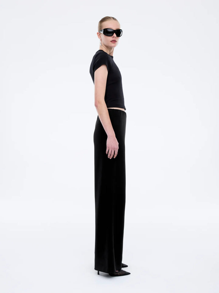 Ena Pelly Alessia Relaxed Soft Jersey Pant - Charcoal
