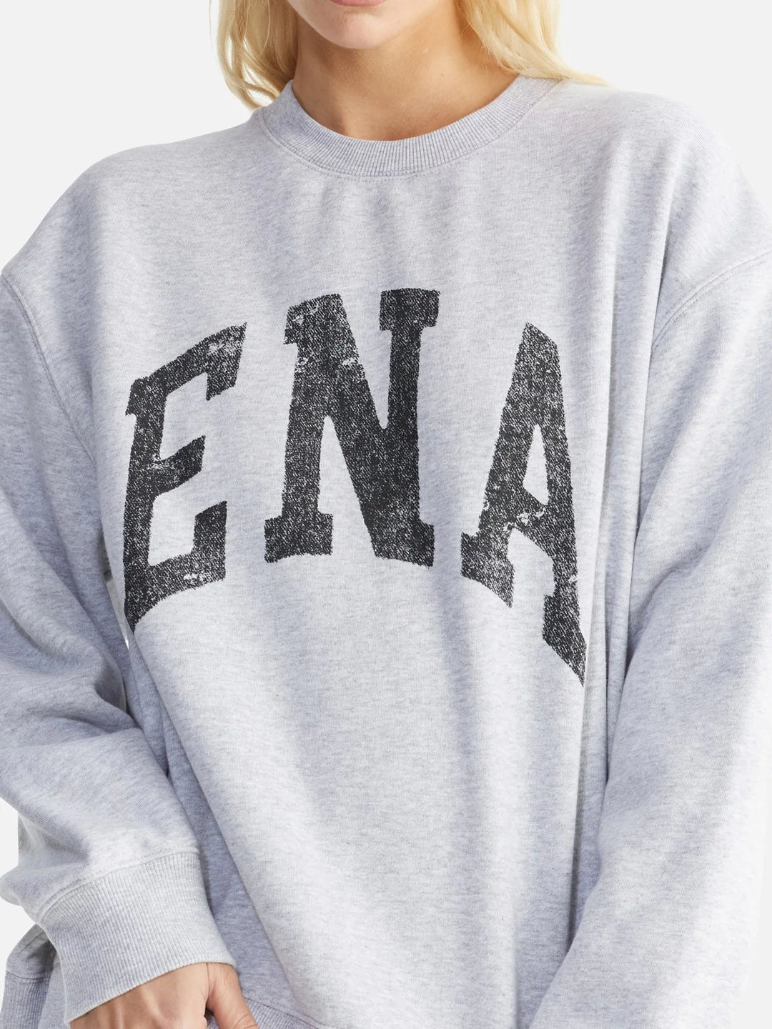 Ena Pelly Lilly Oversized Sweater College - Mid Grey Marle