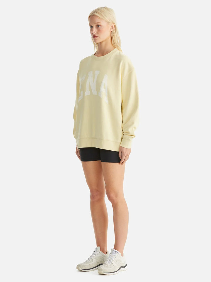 Ena Pelly Lilly Oversized Sweater College - Butter