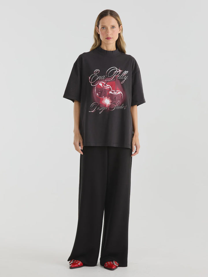 Ena Pelly Chrome Cherry Tee - Vintage Black