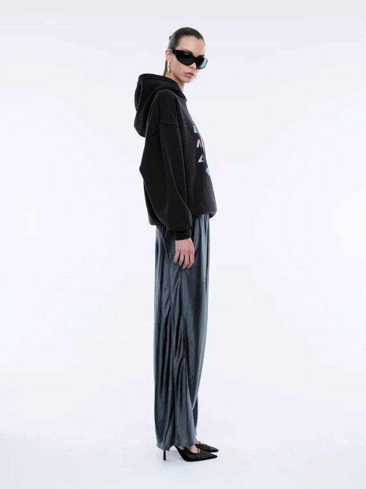 Ena Pelly Flaming Rose Hoodie - Vintage Black