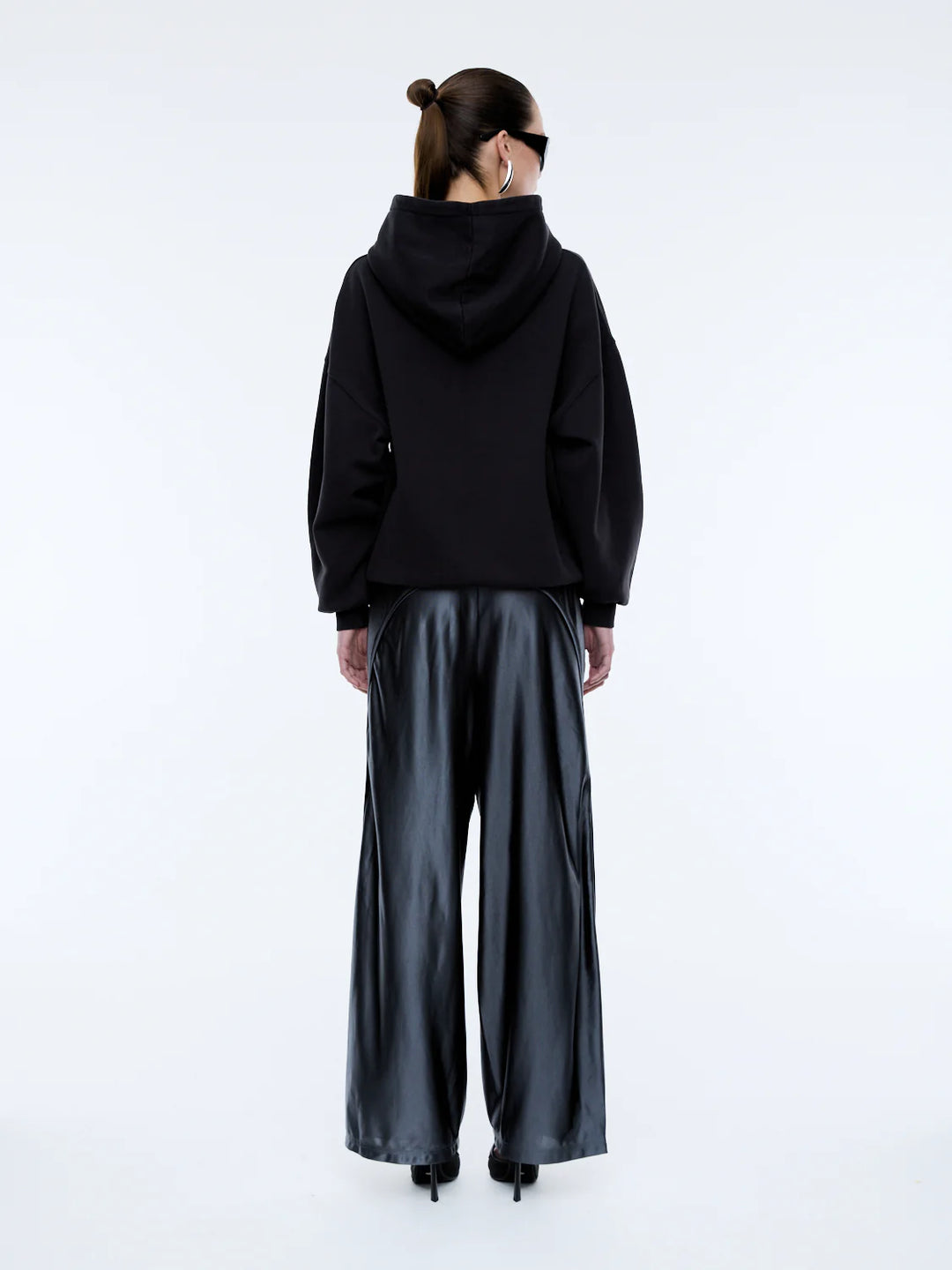 Ena Pelly Flaming Rose Hoodie - Vintage Black