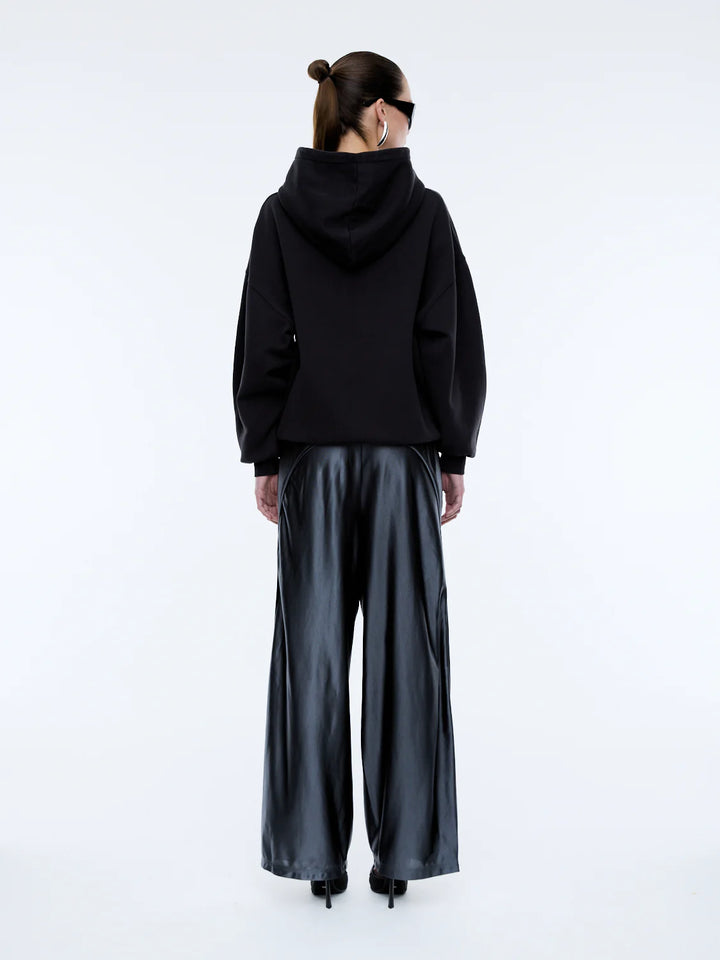Ena Pelly Flaming Rose Hoodie - Vintage Black