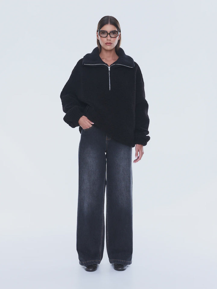 Ena Pelly Winnie Qtr Zip - Black