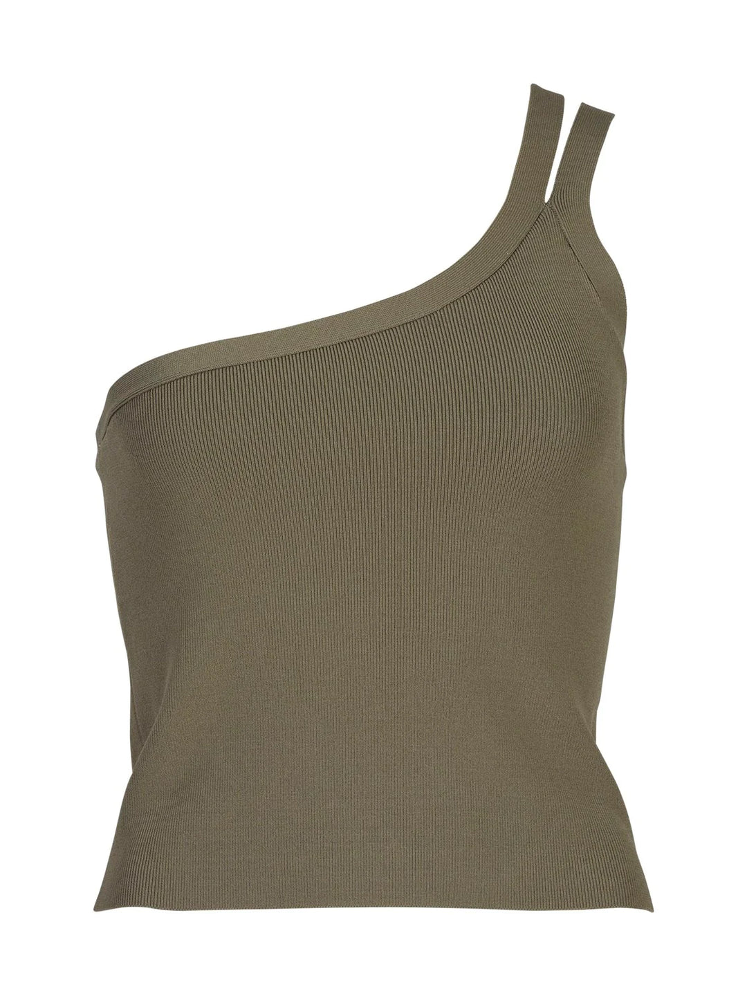 Ena Pelly Evie Luxe Assymetric Knit Tank - Olive