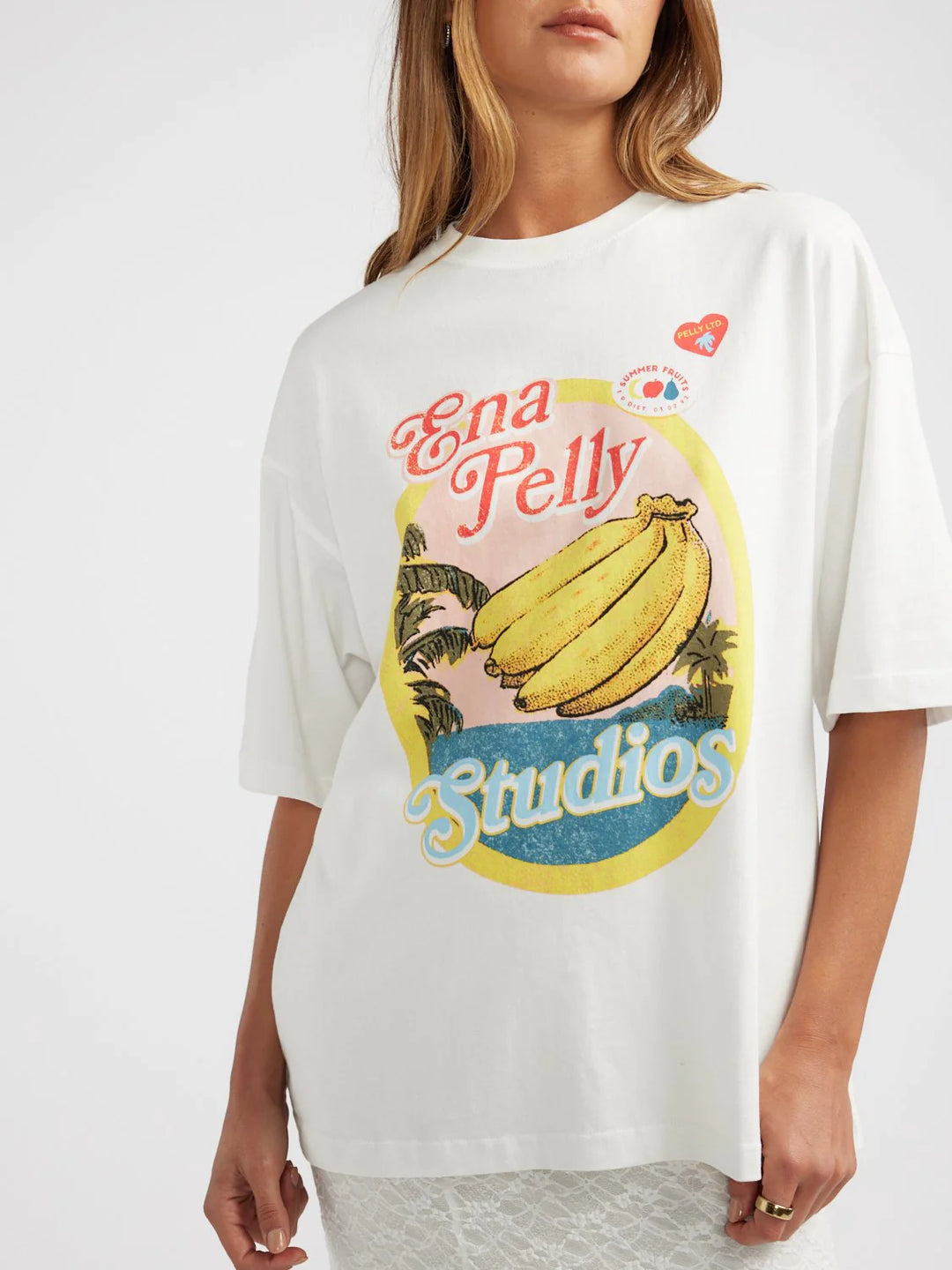 Ena Pelly Banana Tee - Vintage White