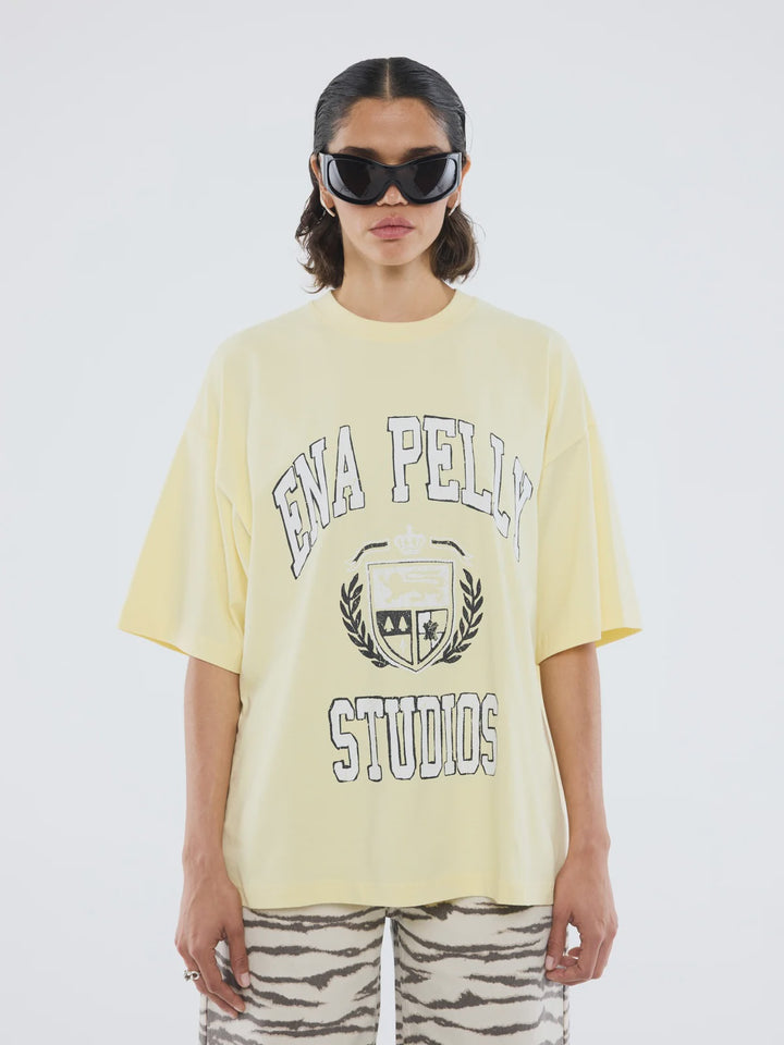 Ena Pelly EP Varsity Tee - Panna Cotta