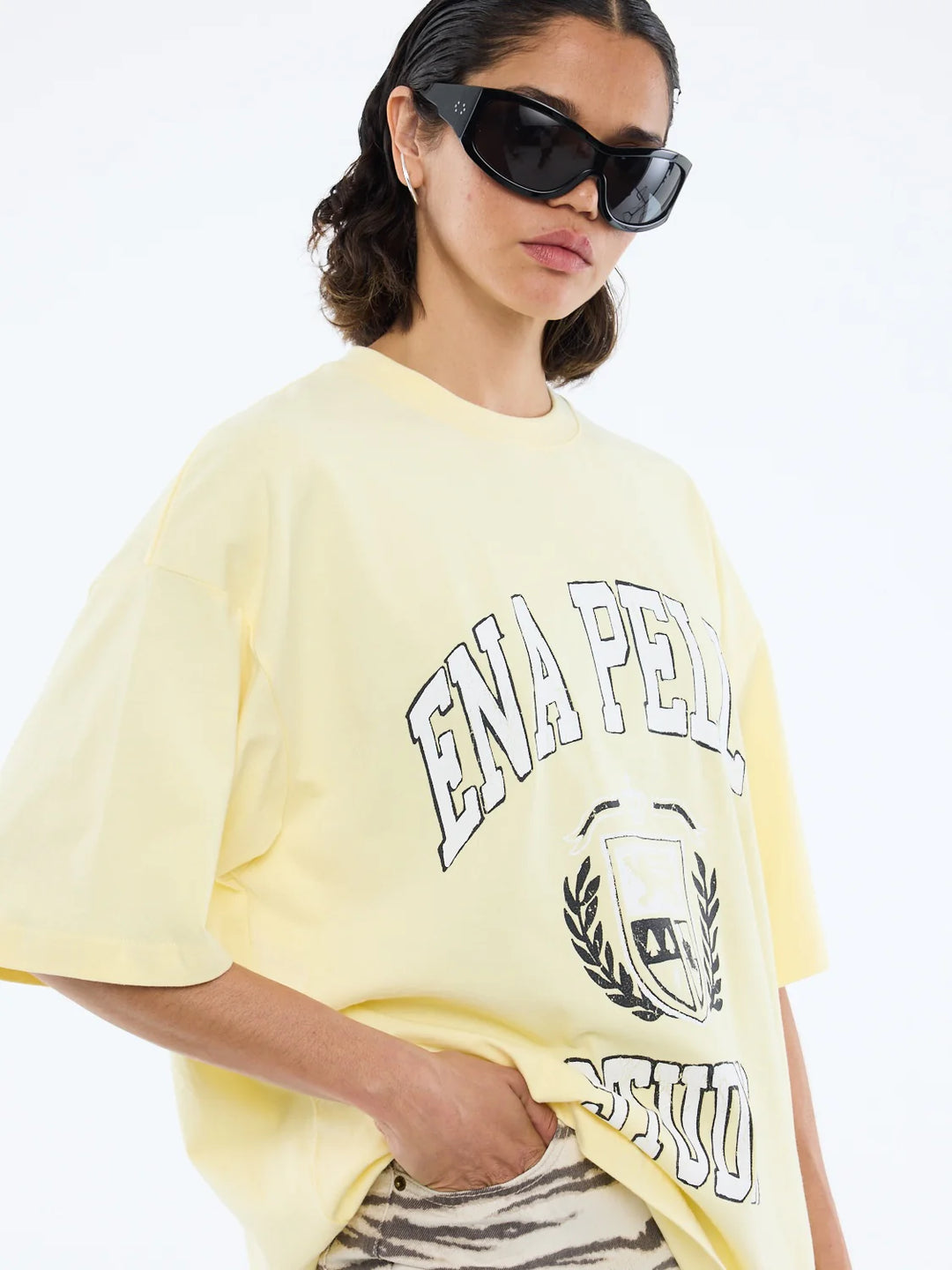 Ena Pelly EP Varsity Tee - Panna Cotta