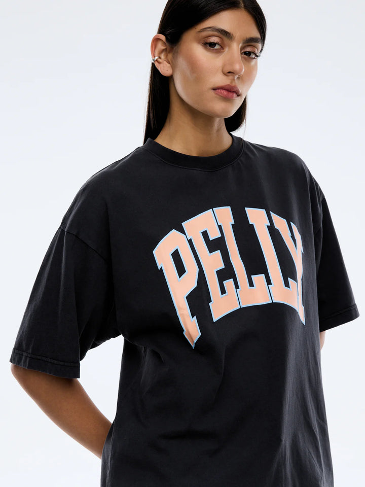 Ena Pelly Peac Pelly Collegiate Tee-Vintage Black