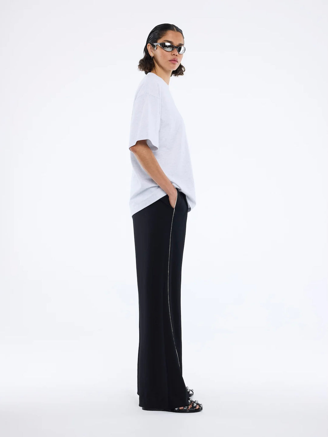 Ena Pelly Arch Tee - White Marle