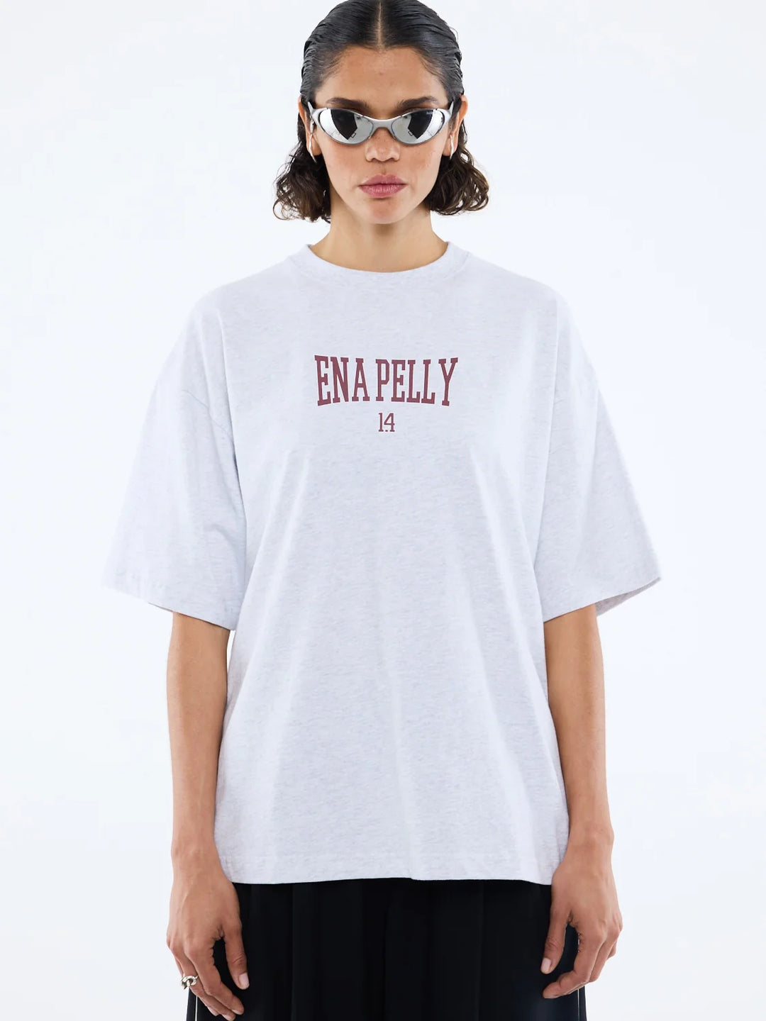 Ena Pelly Arch Tee - White Marle