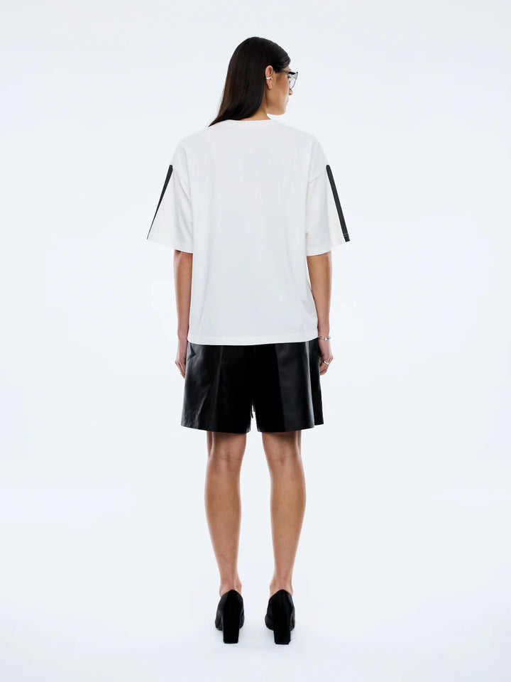 Ena Pelly Racing Pelly Swoop Tee-Vintage White