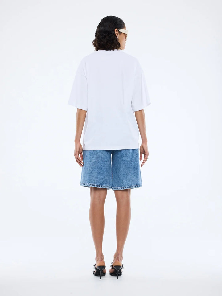 Ena Pelly Blurred Daisy Drame Tee - White