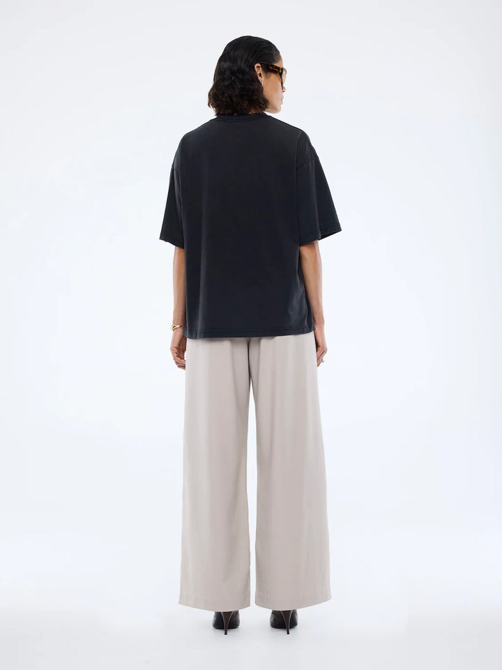 Ena Pelly Blurred Sunflowers Tee - Vintage Black