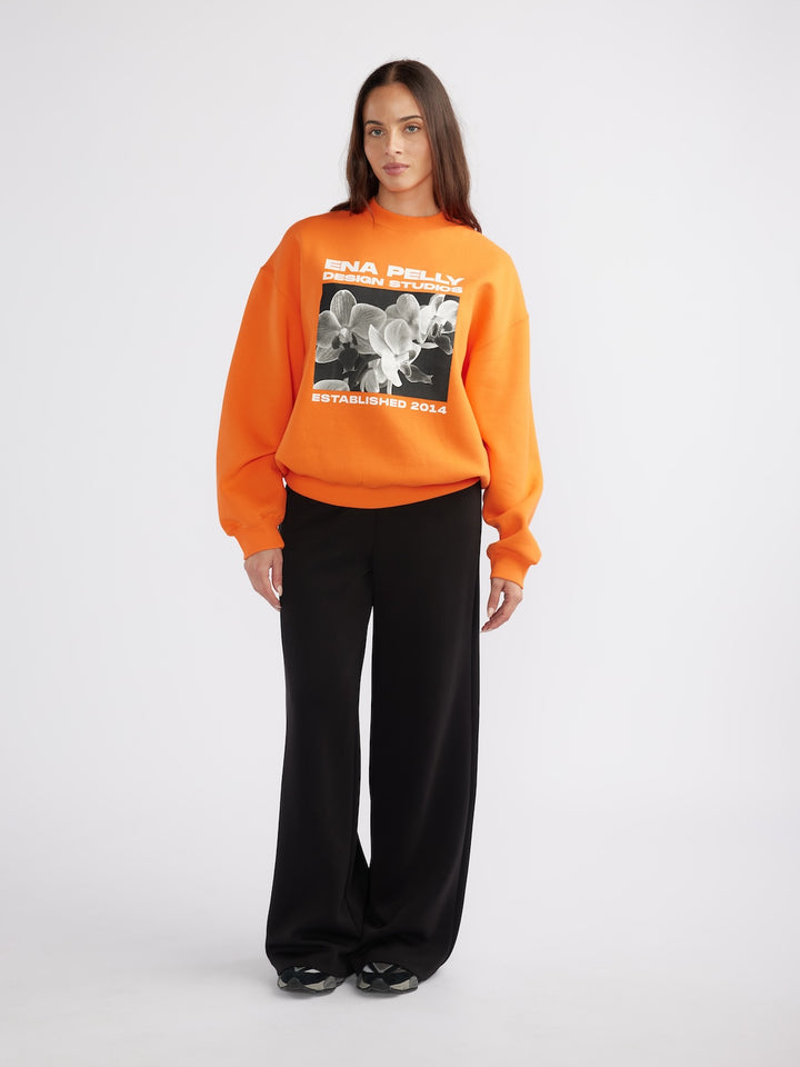 Ena Pelly Orchid Studios Sweatshirt - Mandarin