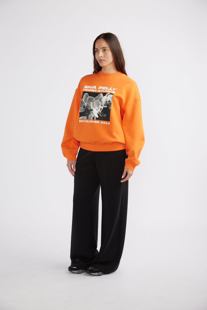 Ena Pelly Orchid Studios Sweatshirt - Mandarin