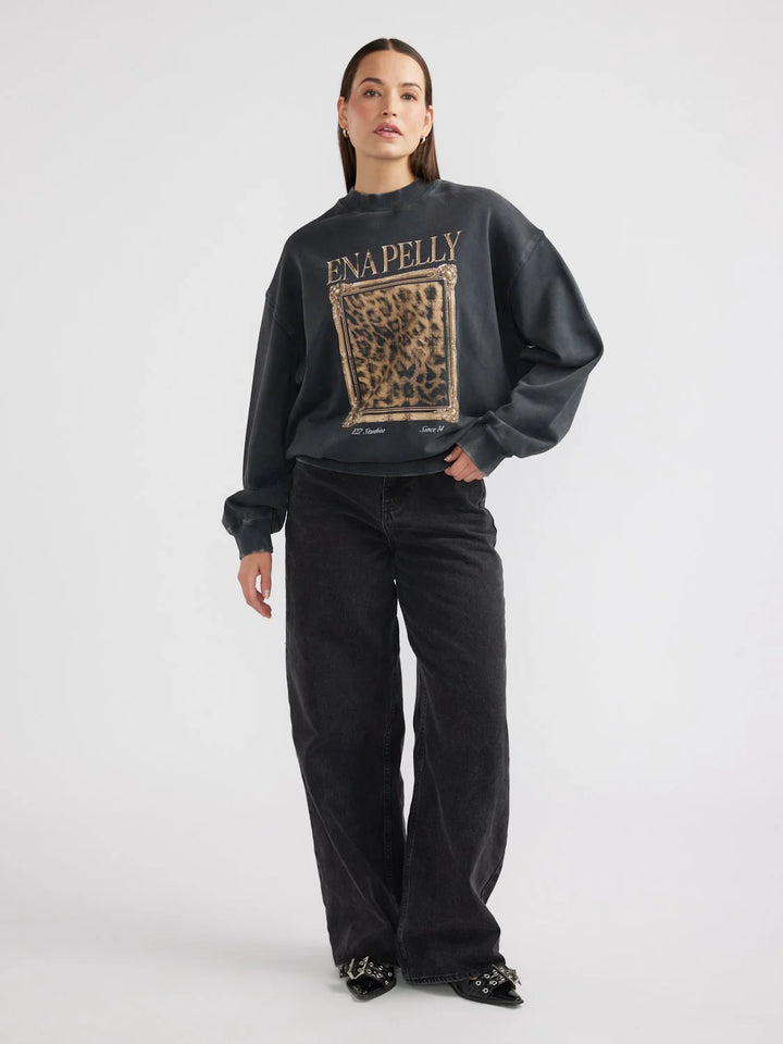 Ena Pelly Revere Sweatshirt - Vintage Black