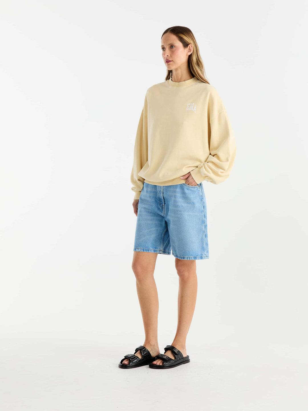 Ena Pelly Vintage Sport Sweatshirt - Lemon