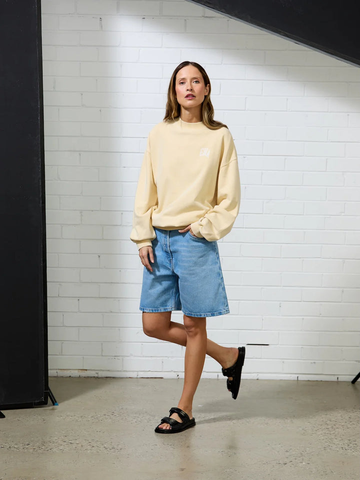 Ena Pelly Vintage Sport Sweatshirt - Lemon