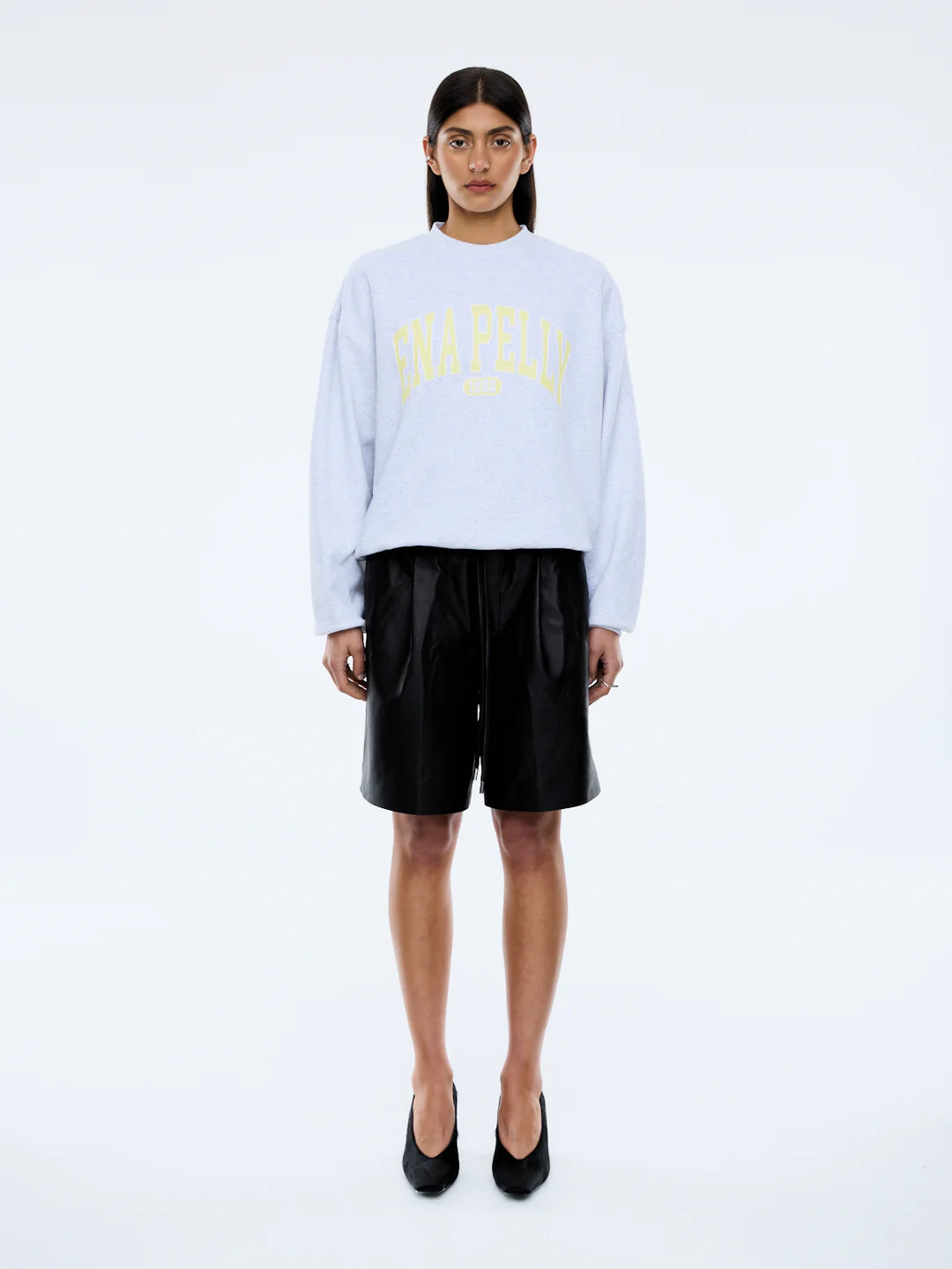 Ena Pelly Anniversary Sweatshirt-White Marle