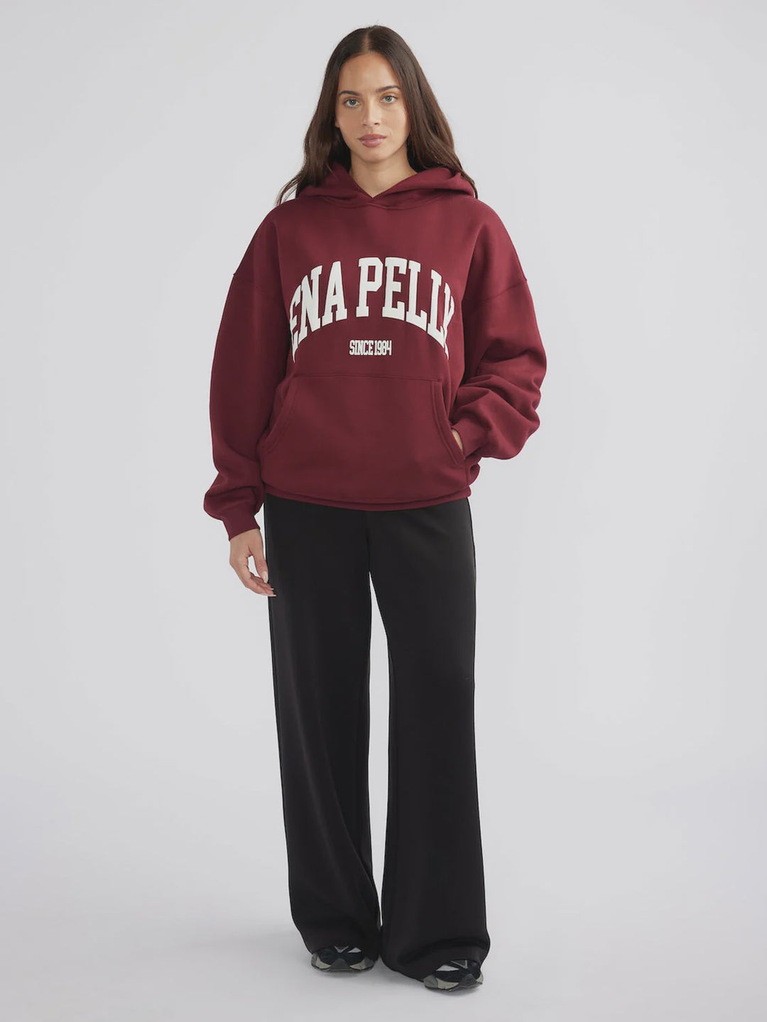 Ena Pelly Varsity Hoodie - Burgundy