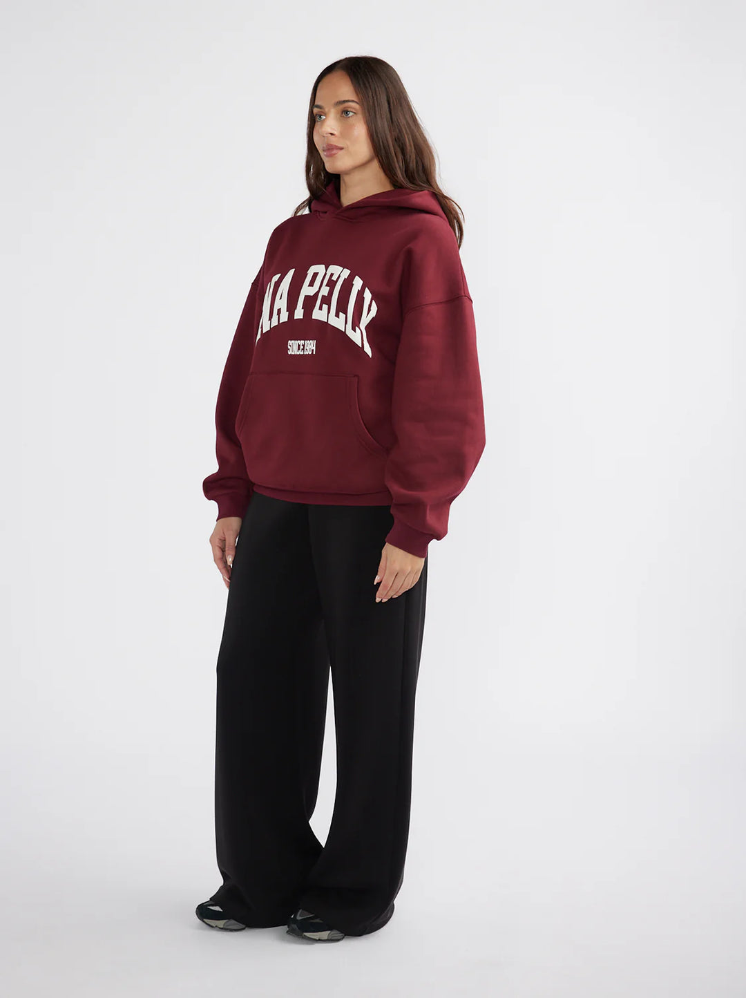 Ena Pelly Varsity Hoodie - Burgundy