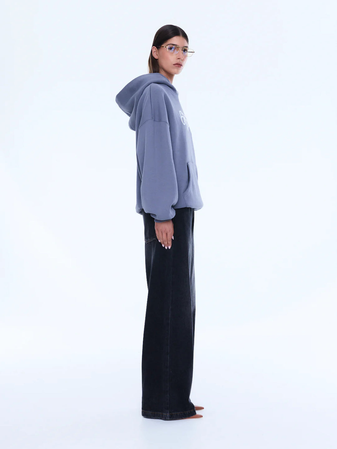 Ena Pelly Cassie Oversized Hoodie - Washed Grey
